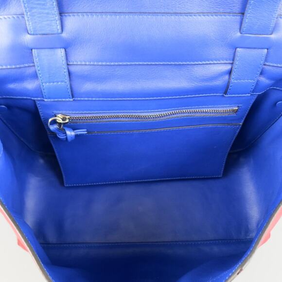 PROENZA SCHOULER Red & Blue Color Block Leather Shoulder Bag - Picture 11 of 11